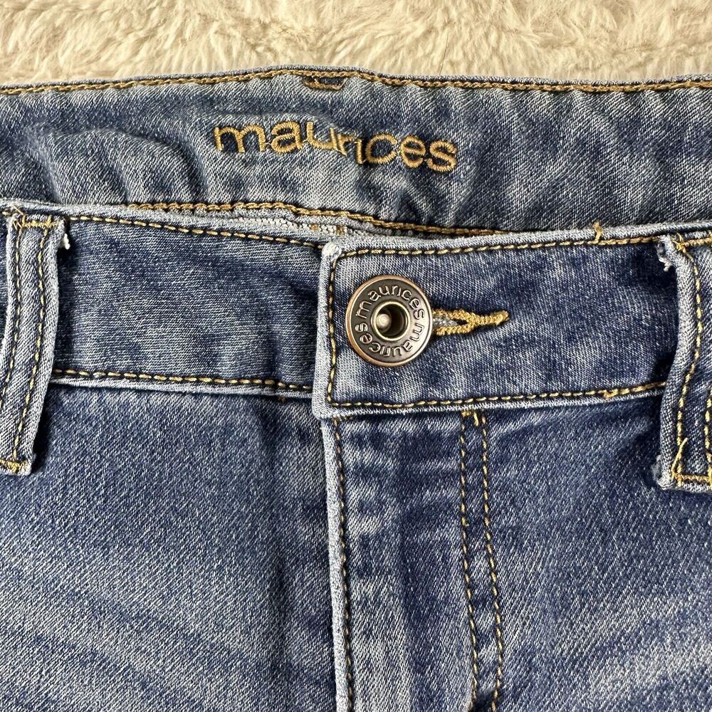Maurices Women’s Skinny Jegging size M Stretch Mid Rise Distressed Soft Denim - Picture 3 of 14